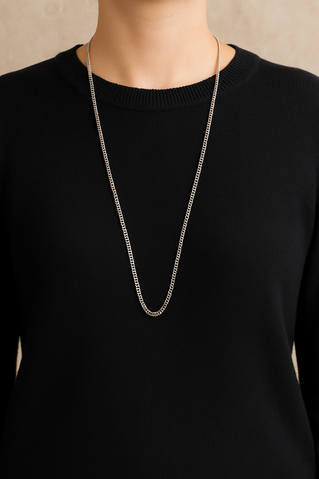 Łańcuszek panterkowy POKRYTY BIAŁY ZŁOTEM