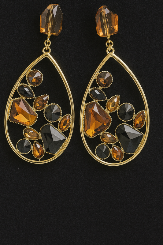 Komplet biżuterii z kamieniami