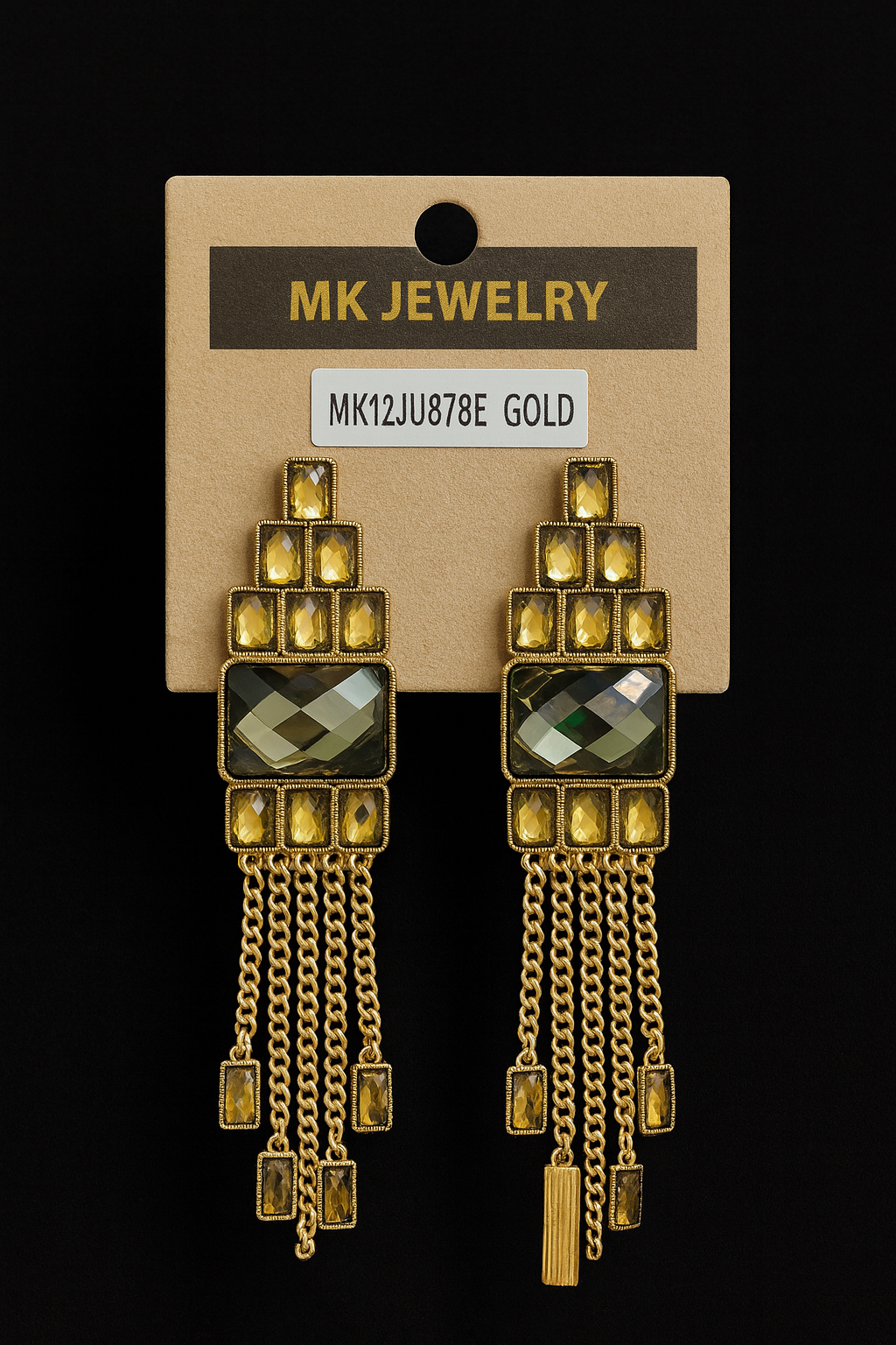 Kolczyki z zielonymi kamieniami