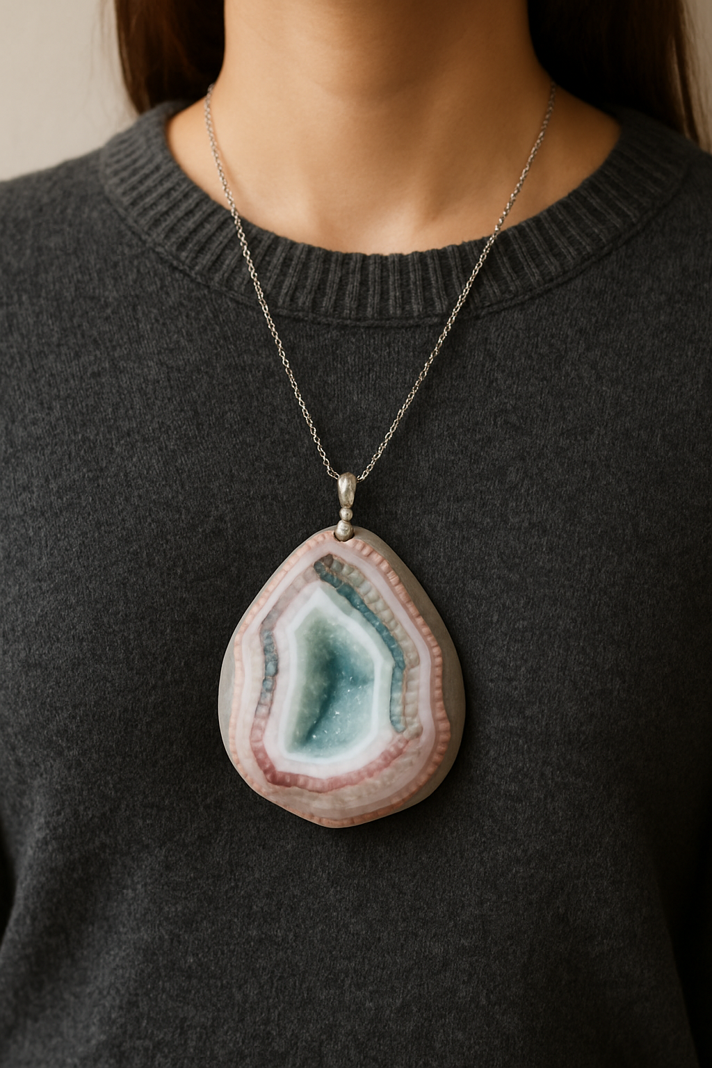 Wisior z naturalnego agatu