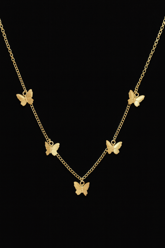 Łańcuszek z uroczymi motylami 3D