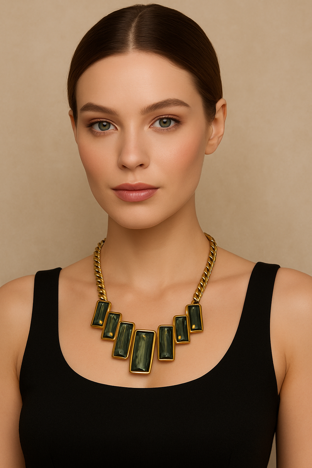 Naszyjnik z turkusowymi kamieniami